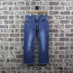 Rock & Roll Cowgirl Riding Jean Medium Wash Bootcut Womens 30 x 30